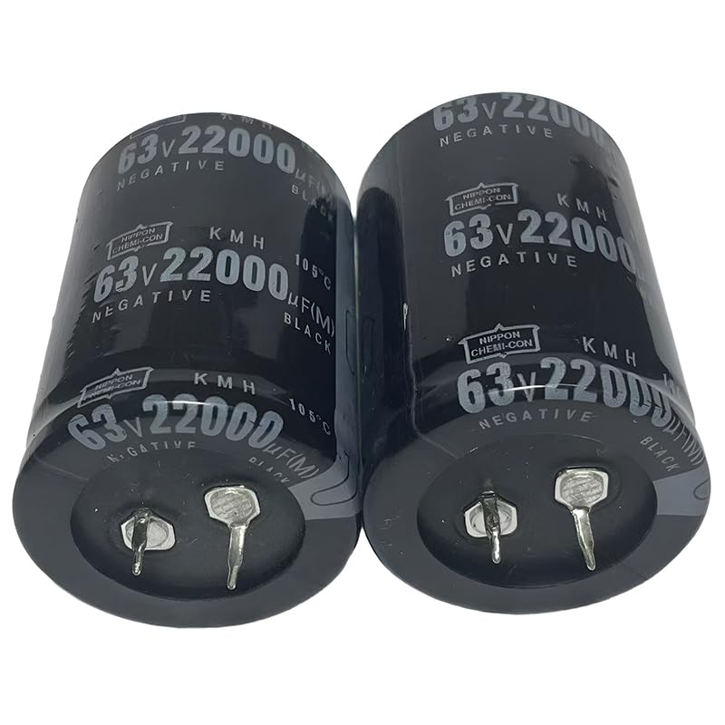 2× Aluminum Electrolytic Capacitors 63V 22000UF 105 Standard (SN) Terminals 35x50mm Amplifier Audio Capacitors