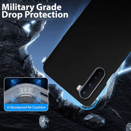 Image of LIRAMARK Liquid Silicone Soft Back Cover Case for OnePlus Nord (Black)