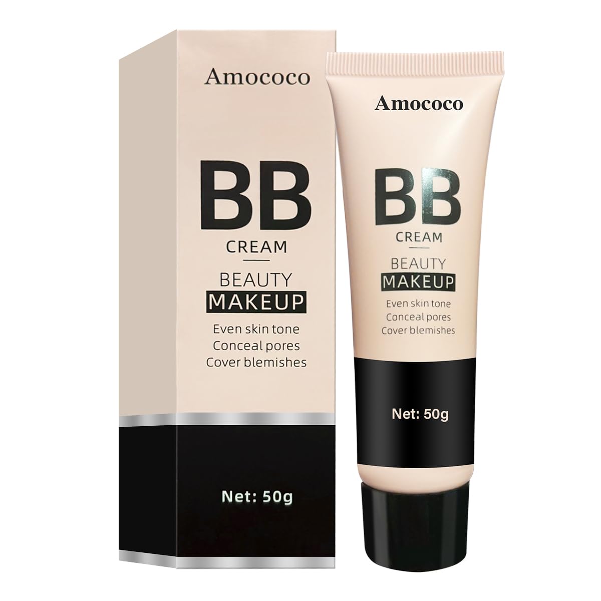 BB Cream, Long-Lasting Natural Beauty Makeup, 50g, 18-Hour Wear, Even Skin Tone & Pore Concealing (Wheat)