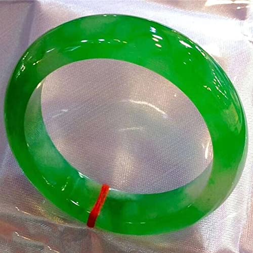 Imperial Green Jade Bangle Bracelet for Women Genuine Ice Jadeite Bangles Chinese Elegant Jewelry with Certificate (Size : 64mm)3