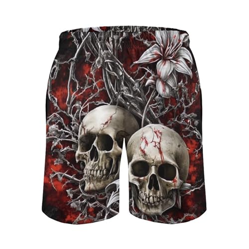 Mens Big & Tall Swim Trunks Board Shorts Basic Swimwear with Pockets3