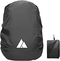 Vista 13 de Cubierta impermeable para mochila de lluvia (15-90L), cubierta de nylon resistente con sistema de cierre doble ajustable actualizado y bolsa