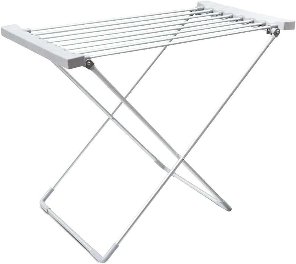 Oypla Electrical Heated Folding Clothes Horse Airer Dryer 8 Bar