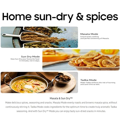 Image of Samsung 32 L Convection Microwave Oven (MC32K7056CC, Black (Saffron Pattern))