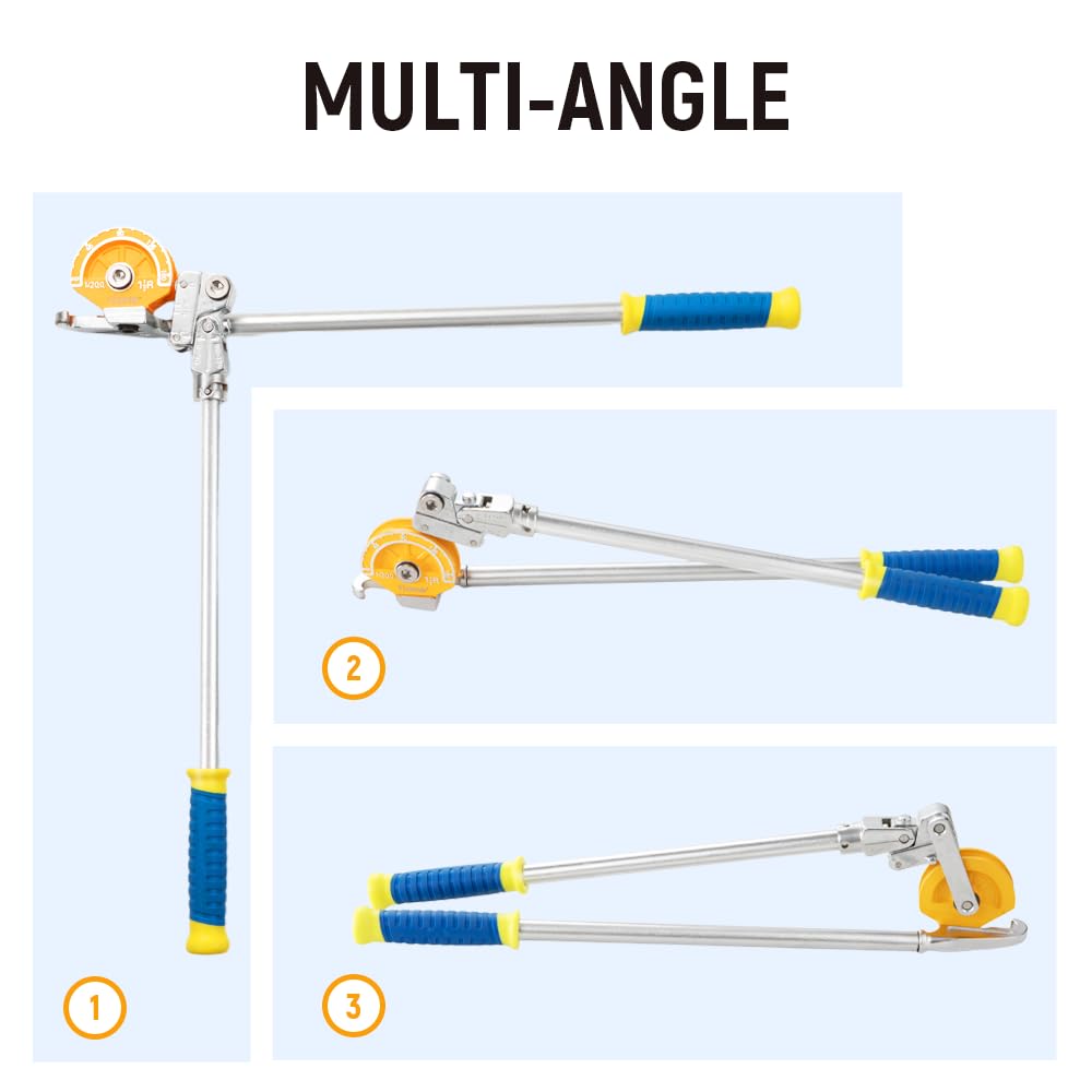 Hoteche Aluminium-Rohrbiegegerät | 0°-180° Biegewinkel | Für Rohre bis 12mm (Kupfer/Edelstahl/Alu)