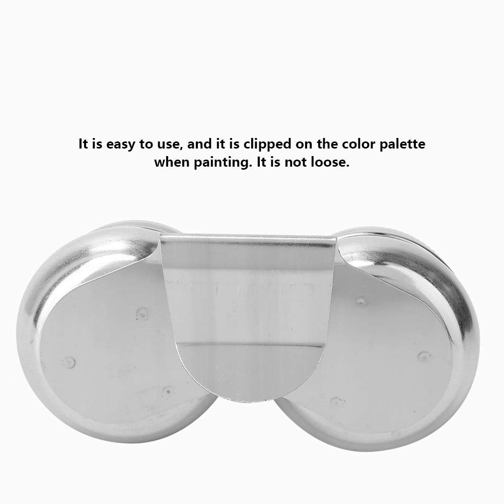 MOKKHNB 3-teiliger Palettenbecher Edelstahl - Pinselwaschbehälter Mit Clip