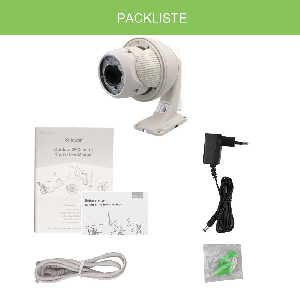 Sricam – Cámara IP HD, de 720 píxels, con WiFi, para vigilancia interior, con P2P e IR, visión nocturna, detector de movimiento con posición de la lente controlable, para CCTV, con micrófono y altavoz
