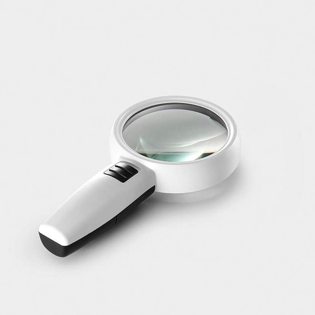 Lupa de mano con luz LED, lector de alta potencia, ideal para visualización detallada y lectura