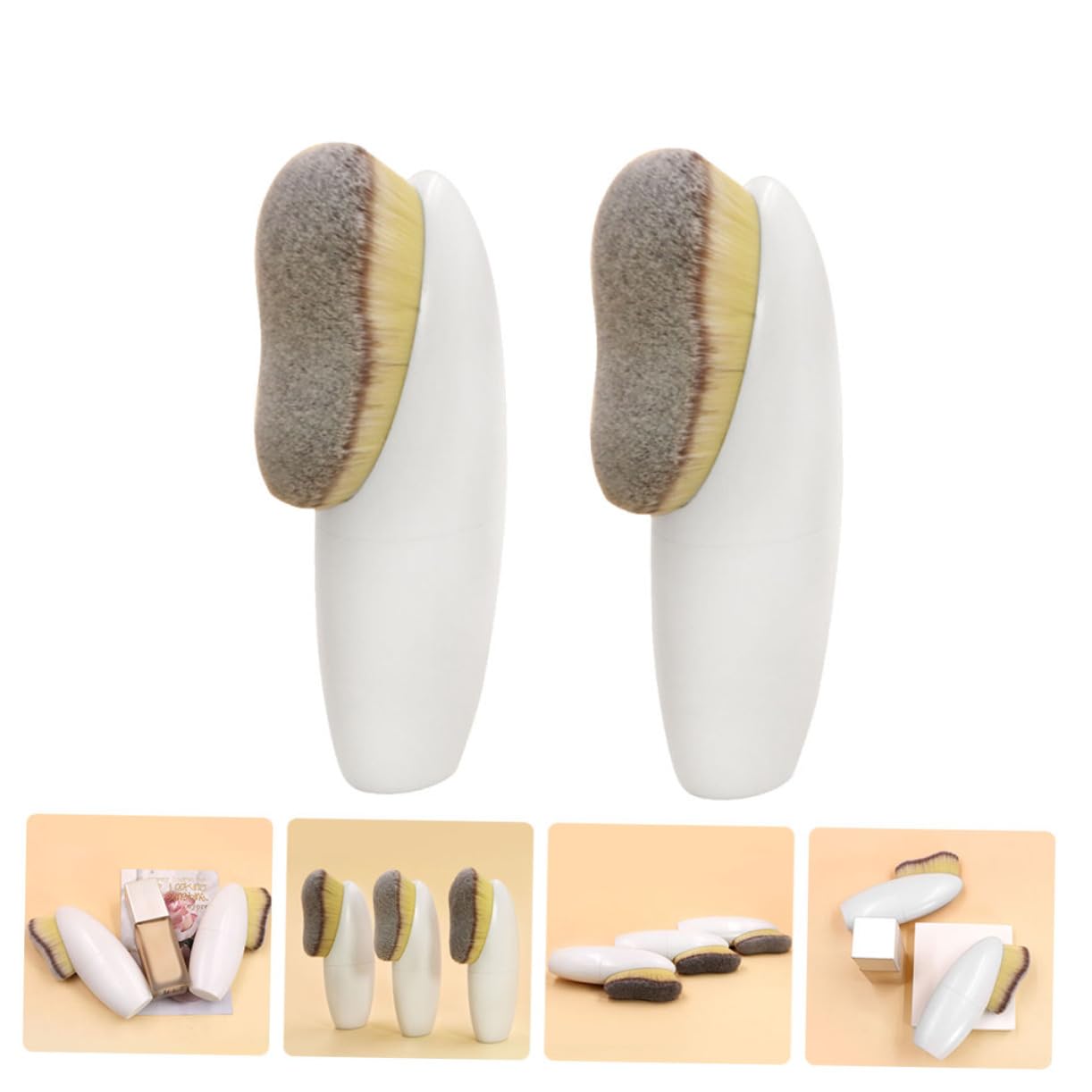 FOMIYES 6piezas Brocha De Maquillaje Facial Conjunto De Pinceles Para Polvo Suelto y Base Herramienta Multifuncional De Maquillaje Para Contornear Premium y Diseño Chic
