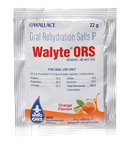 Walyte ORS Orange Flavour Powder - 22 gm