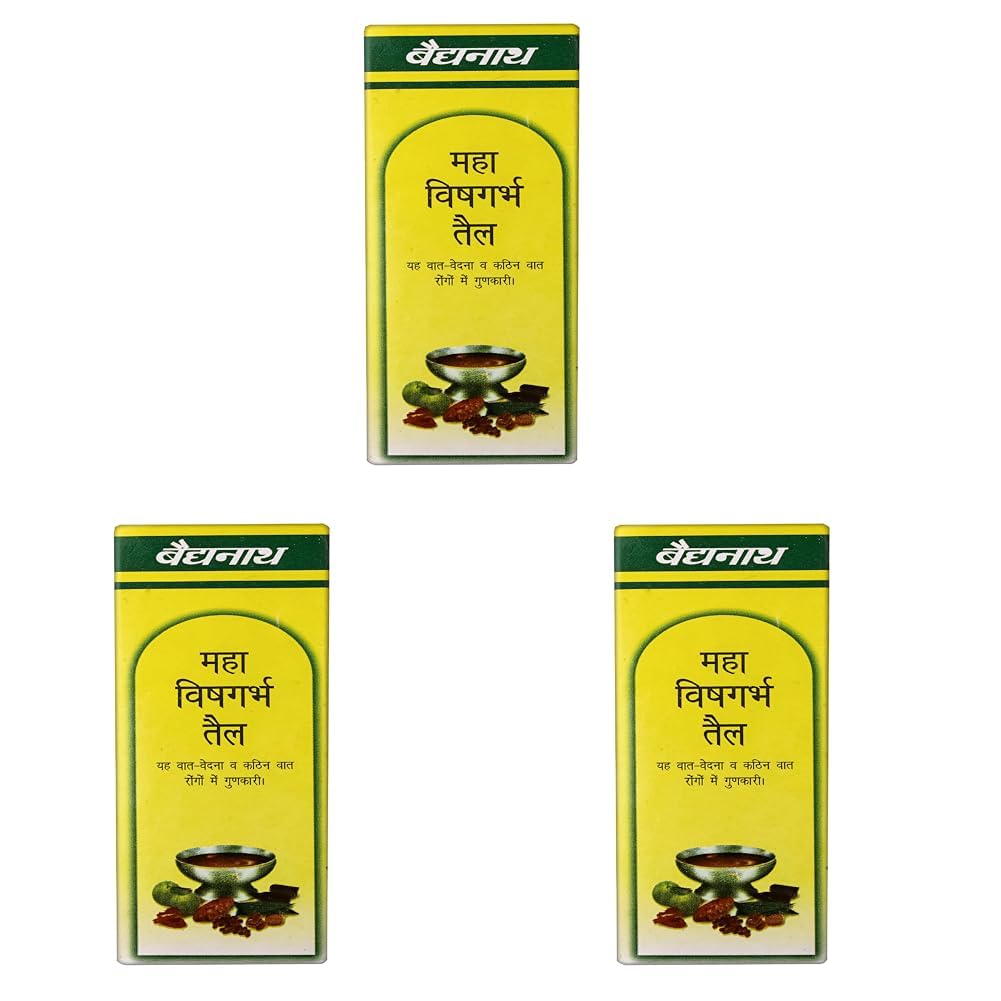 Baidyanath Mahavishgarbh tail - 100 ml | Helps in Mascular pain, inflammatory infections and acute vatrogas (Pack of 3)