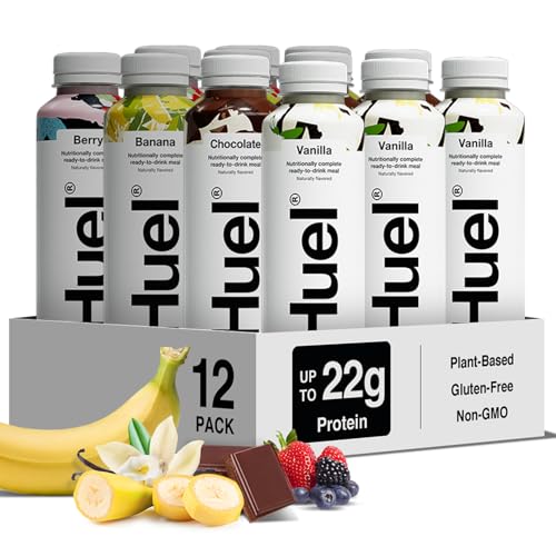 Huel Ready-to-Drink | Meal Replacement Drink Variety Pack | High Protein Drink | Nutritionally Complete, Low Sugar, High Fiber, Plant Based, Vegan, Healthy | 20g Protein Per Bottle, 16.9 Fl Oz (12 Pack)
