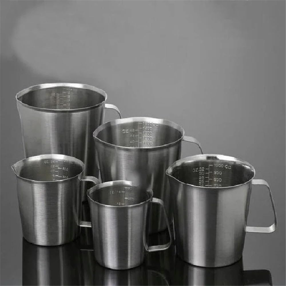 Équipements et fournitures de laboratoire 1 Pièce De 500 Ml, 700, 1000, 1500, 2000, Gobelet Doseur Laboratoire En Acier Inoxydable, Outils Métalliques Gradués