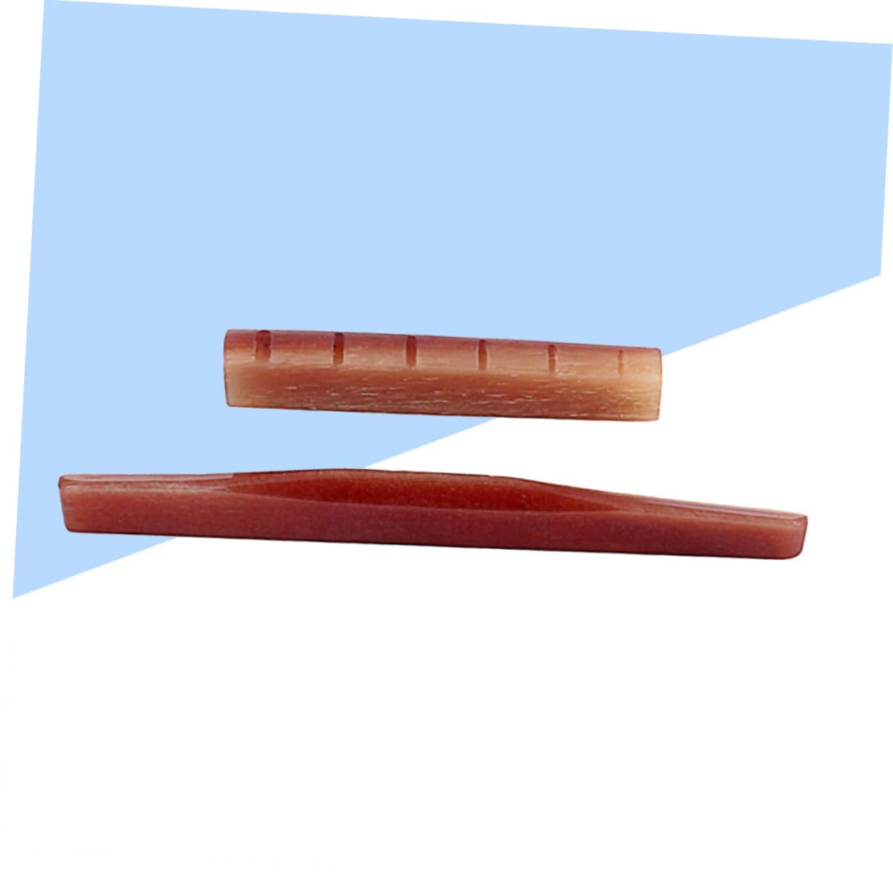Yardwe 2pcs Dark Guitar Bridge Saddle Nut for Folk Classical Acoustic Electric Guitar Lightweight Durable Design Easy to Use