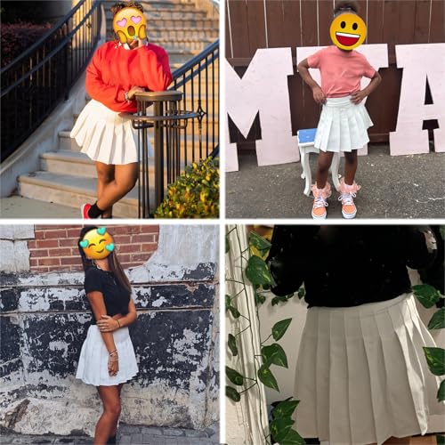 Image of SANGTREE Girls Women's Pleated Skirt, Elastic Waist Uniform Skirt, 2 Years - US 4XL