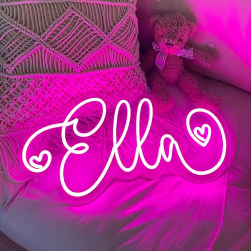 Image of Custom Neon Sign Customizable LED Neon Light for Wall Decor, Large Personalized Sign for Bedoom Birthday Party Girl Boy Gift Name Logo Light up Sign Bar Home Wedding Decoration