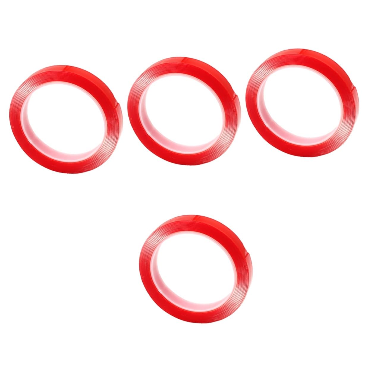 Housoutil 4 Rollen Bürokratie Band schwere Montageband doppelseitiges klebeband strapazierfähig multifunktionales doppelseitiges Klebeband Mehrzweckband breites Klebeband Acrylsäure rot