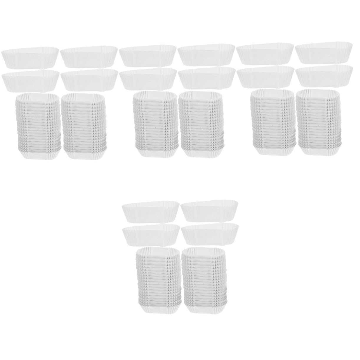 Alipis 4 Stück Kuchenförmchen Ovale Backförmchen Muffin Backförmchen Cupcake Cupcake Förmchen Ovale Förmchen Papier Backboot Form e Kuchenförmchen Fettdichte
