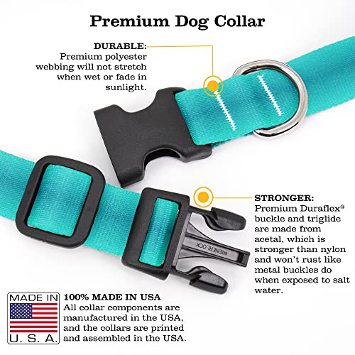 Buttonsmith Stripe Custom Dog Collar - Made In The Usa - Fadeproof Permanently Bonded Printing, Military Grade Rustproof Buckle, Choice Of 6 Sizes #TOP1