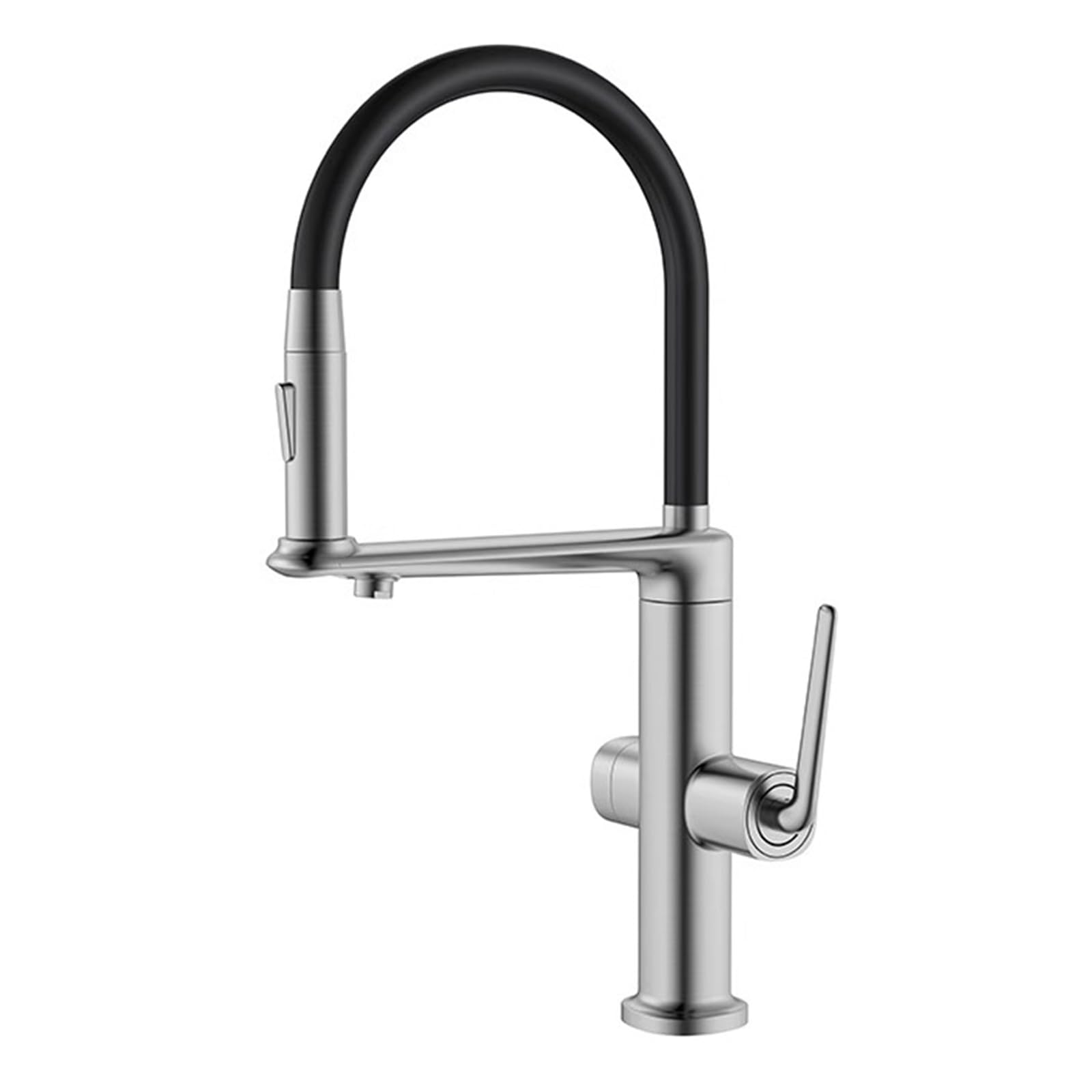ZYCHSJXA Kitchen Bath Taps3 Way Tap with Pull Out Spray Brass Pure Water Hot and Cold Faucet Swivel-Brushed