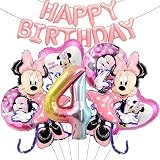 8 Piece globos minnie mouse cumpleaños,decoracion fiesta de minnie mouse,minnie mouse cumpleaños,Globos número para la Fiesta Temática, Decoracion Fiesta Cumpleaños niña,globos cumpleaños 4 años