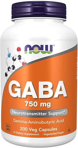 Now GABA 750 mg 200 cápsulas vegetales
