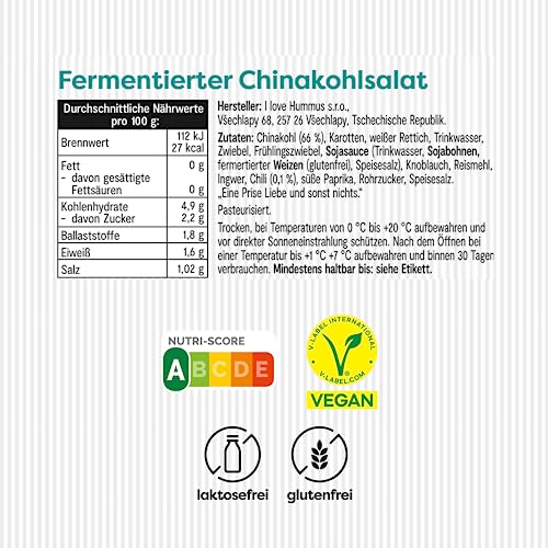 Beavia Kimchi klassisch scharf (6x350g) | fermentierter Chinakohl | ein koreanisches Lebensmittel zur Unterstützung der Immunität | vegan, ohne Konservierungsmittel, glutenfrei