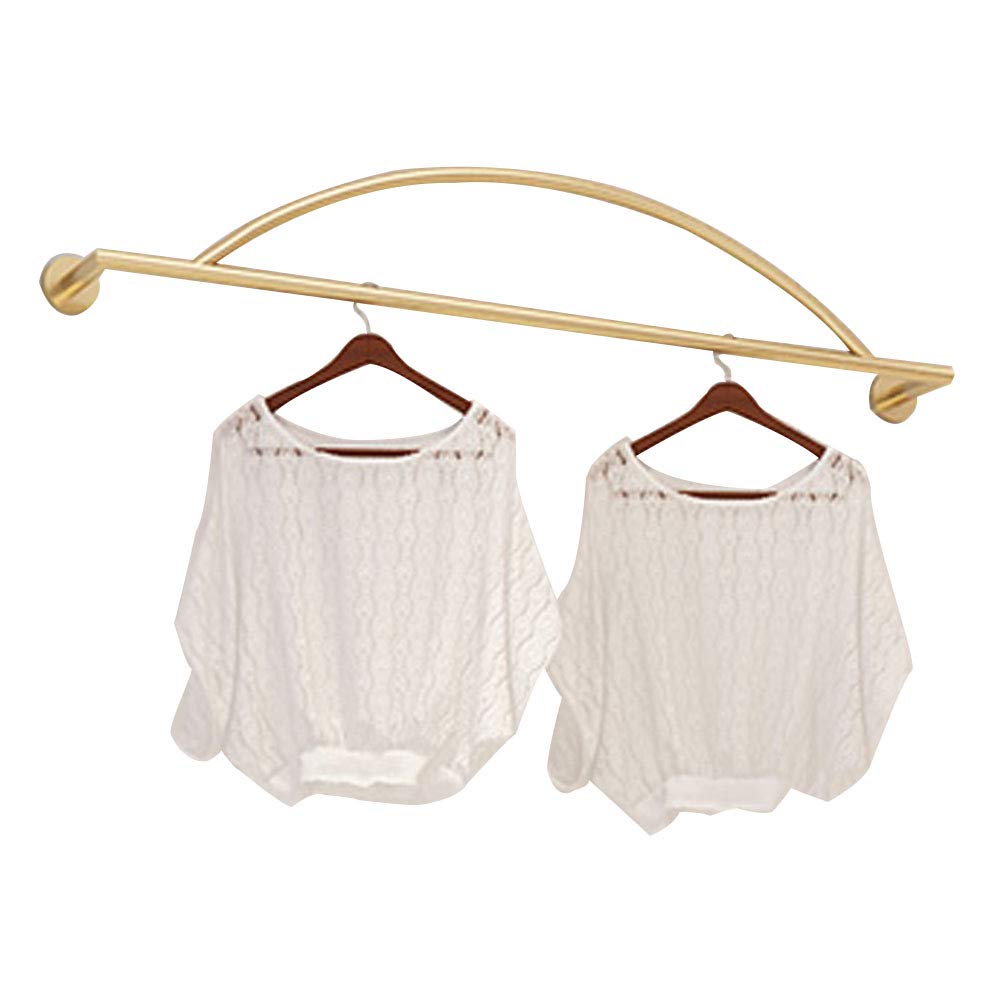 JKJZSALJ Gold Retail Clothing Garment Racks Display Rod, Clothing Store Display Rack Ceiling Hanger, Women'S Clothing Store Windows Shelves Hanging Clothes Bar Display Hangers,B120cm