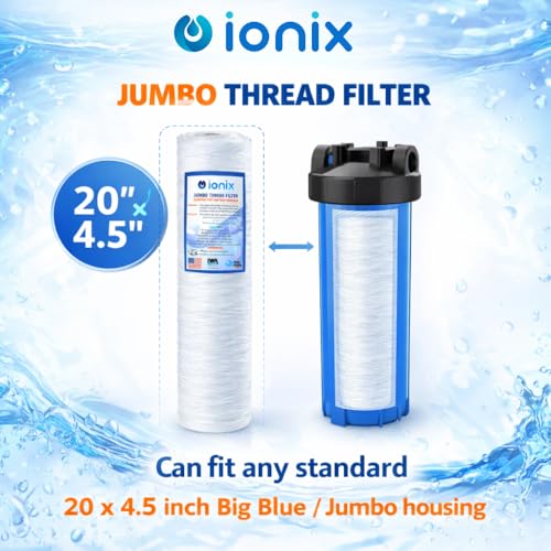 Image of IONIX Jumbo Thread Filters, Jumbo Size Thread Filter for Whole House Water Filters, Over Head Tank Filters (2)