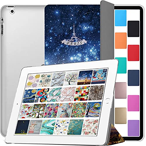 Image of DuraSafe Cases For iPad 9.7 Inch 4 3 2 Generation [iPad 4th 3rd 2nd Old Model ] A1458 A1416 A1395 A1458 A1416 A1395 MC705HN /A MD328HN /A MD333HN /A PrintediPad Cover with Frosted Hard Back - Paris Night
