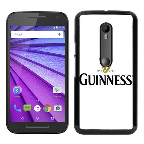 Guinness LOGO 1 Black Shell Case for Motorola Moto G 3rd Generation,Unique Cover