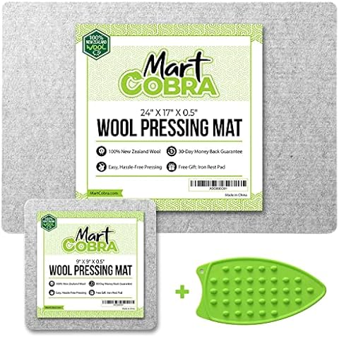 Wool Pressing Mat for Quilting 17 x 24, Wool Ironing Mat for Table Top, Wool Mat for Ironing Pad, Sewing Machine Muffling Mat, Sewing Supplies and Accessories, Sewing Notions & Supplies, Iron Pad Mat Cover