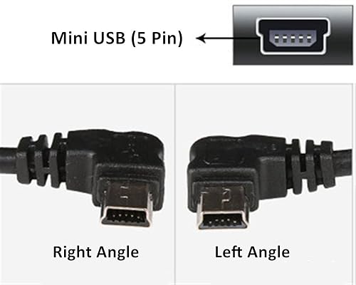 Miniatura 7 de 3M USB A a Mini B Cable USB de 90 grados de sincronización de datos con 5 clips de cableado para Nextbase Dash Cam Car GPS Navigator DVR Cámara