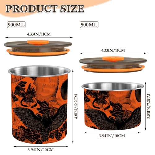 Contenedor hermético acero inoxidable 500ml para café miniatura 3