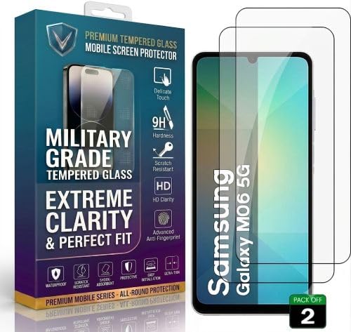 Image of PremiumTempered Glass for Samsung M06 5G Screen Protector,9H Hardness,HD Clarity,Scratch-Resistant & Case-Friendly (Pack-2)