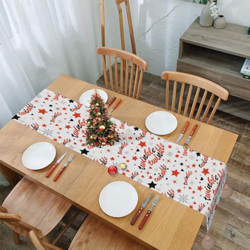 Chemin de table avec pompon pour protéger et décorer la table à manger - 8