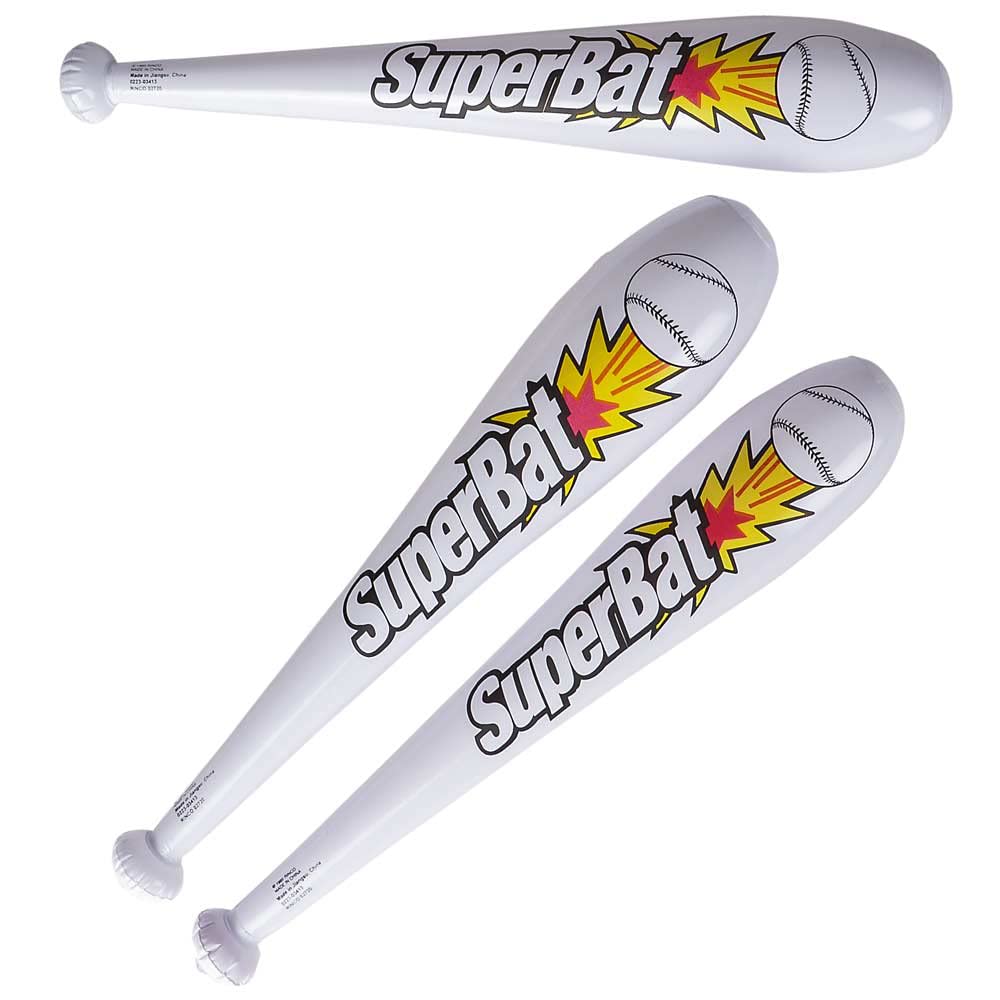 Baseball Bat Inflatables - 12 Piece - 24 Inch Before Inflate - New