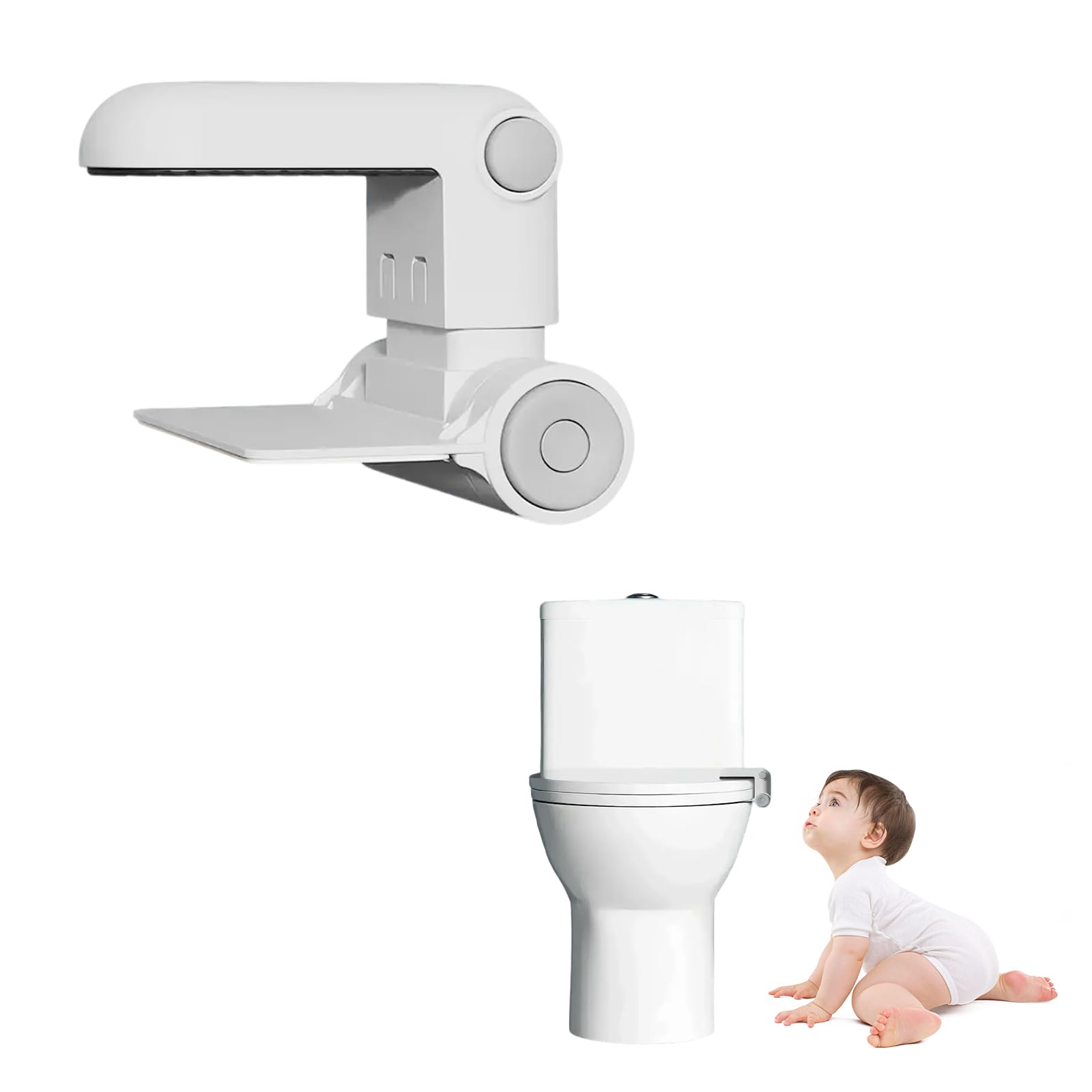 Kindersicherung Toilettenschloss kindersicheres Toilettensitzschloss WC Schloss Toilettensitz Kinder Schutz im Badezimmer Babysicheres Toilette Deckelschloss für Meiste WC