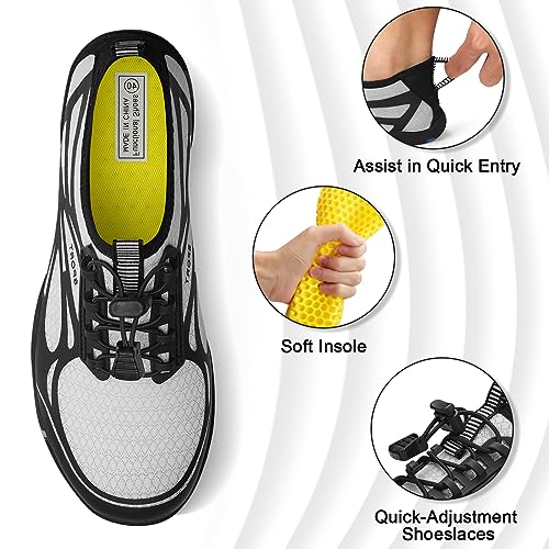 Image of ATHMILE Water Shoes for Men Women River Swim Beach Pool Adult Quick Dry
