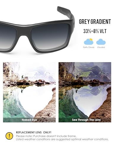 Image of BLAZERBUCK Anti-salt Polarized Replacement Lenses for Oakley Turbine OO9263 Sunglass