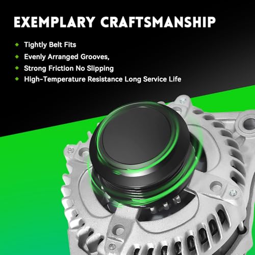 Image of 11573N New Alternator Replacement for 3.5L Honda Odyssey 2011-2013, Pilot 2012-2015, Ridgeline 2012-2014, Replace 104210-1240 9764219-124 31100-RV0-A01, V6 12V 130 Amp