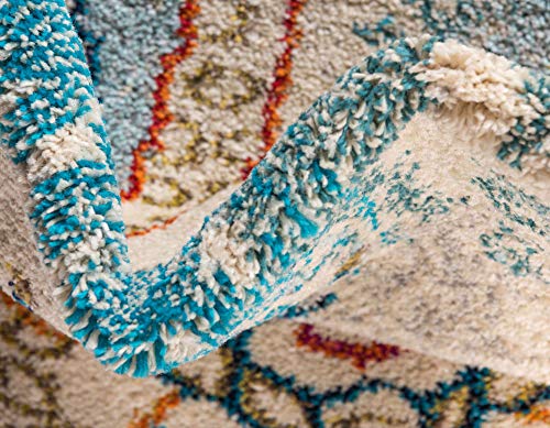 Unique Loom Positano Collection Coastal Modern Turtles Beige Area Rug (4' x 6') - Image 8