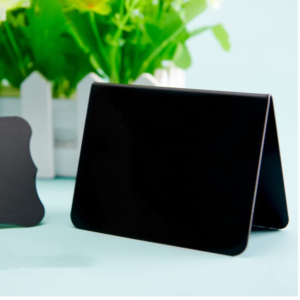 Etiquettes Prix 24 Mini Tableaux Noirs Avec Support - Ardoises 10x7,5cm - Parfait Buffets, étiquettes Prix - Stylos Et Gomme Inclus Petite Ardoise De Table