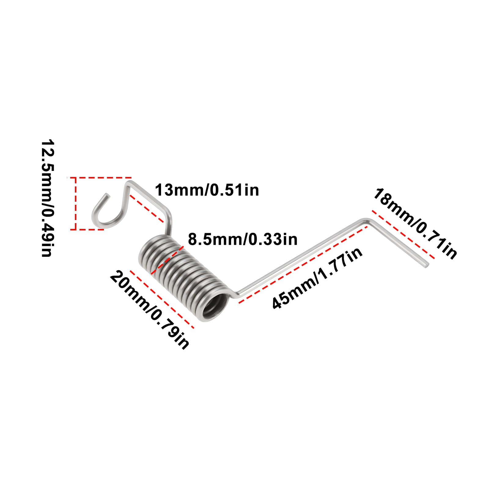 ECSiNG 4pcs Letterbox Letter Plate Springs Replacement for Traditional Letterboxes - Image 4