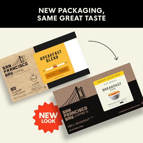 Image of San Francisco Bay K-Cup Coffee Pods, Breakfast Blend (120 ct), Medium Roast, Commercially Compostable Single-Serve Coffee Pods