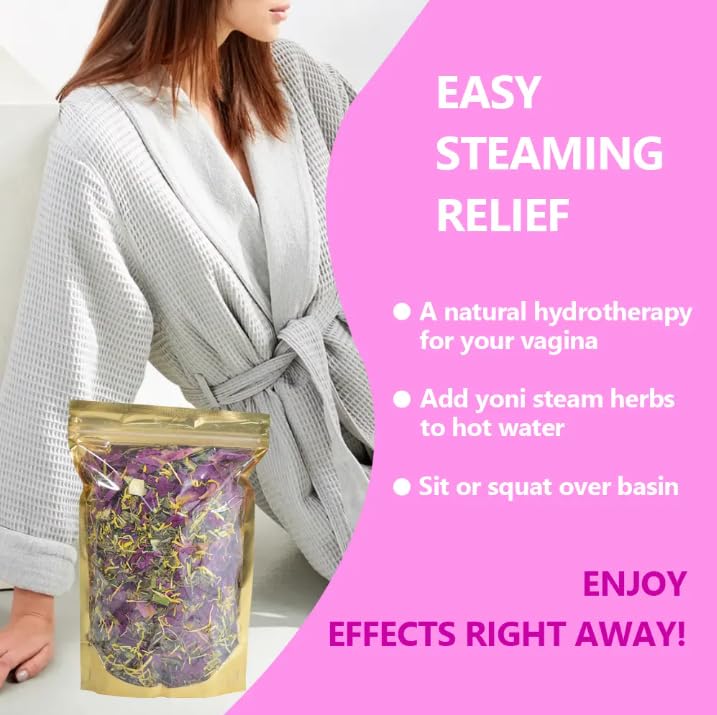 Image of Premium Botanical Yoni-Herbs Steam Herbal Mix - 2 oz Pack | Natural (Vaginal, Vulva, Uterus) Steam for Feminine Health & Wellness
