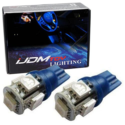Bombillas de repuesto LED T10 iJDMTOY Ultra Blue 2 unidades miniatura 1