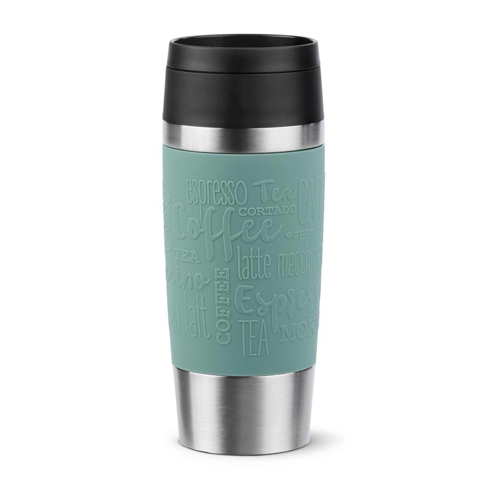 Emsa N20210 Travel Mug Classic Isolierbecher 0,36 Liter | neuer Komfort-Schraubverschluss | Edelstahl | 4h heiß und 8h kalt | 100% dicht | spülmaschinenfest | 360°-Trinköffnung | Petrol