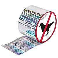 Vogelabwehr Vogelband Abschreckung Abwehrband Reflektorband,4.8cmx80m Reflektierendes Vogelabwehrband,Vogelband zur Abschreckung,Vogel Abweisend Band für Protect Häuser,Gärten und Höfe,Silber