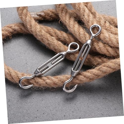 UKCOCO 5 piezas Tensores M5 de acero inoxidable 304 para cable de acero, tensores para vallas, toldos y cuerdas miniatura 5
